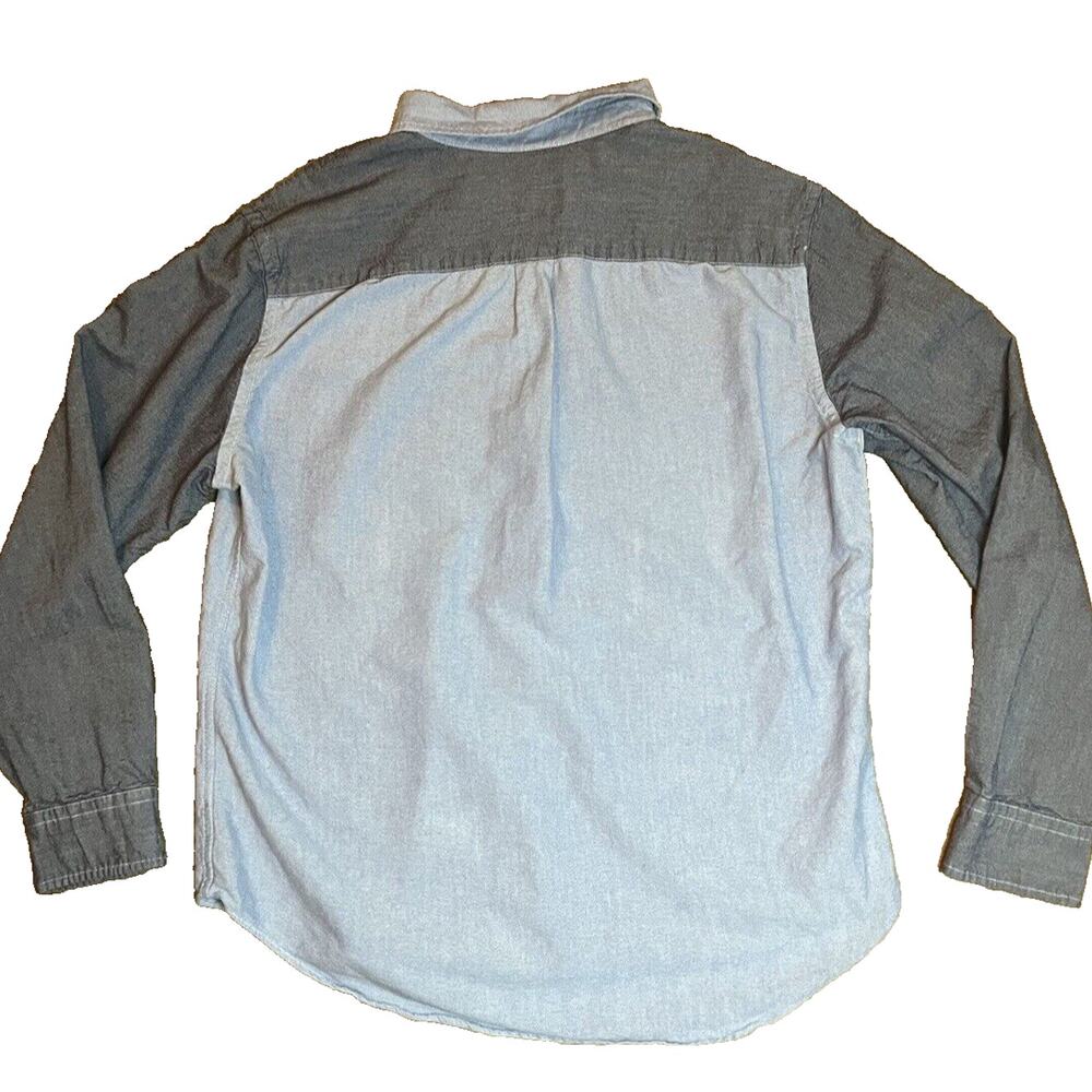 American Eagle Men’s Blue Patchwork Colorblock Bu… - image 2